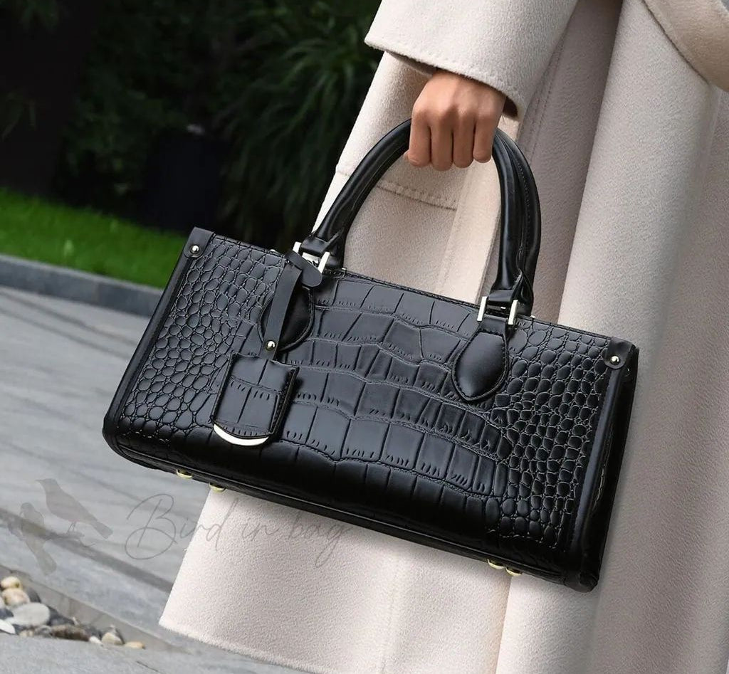 Midnight Croc Baguette Bag
