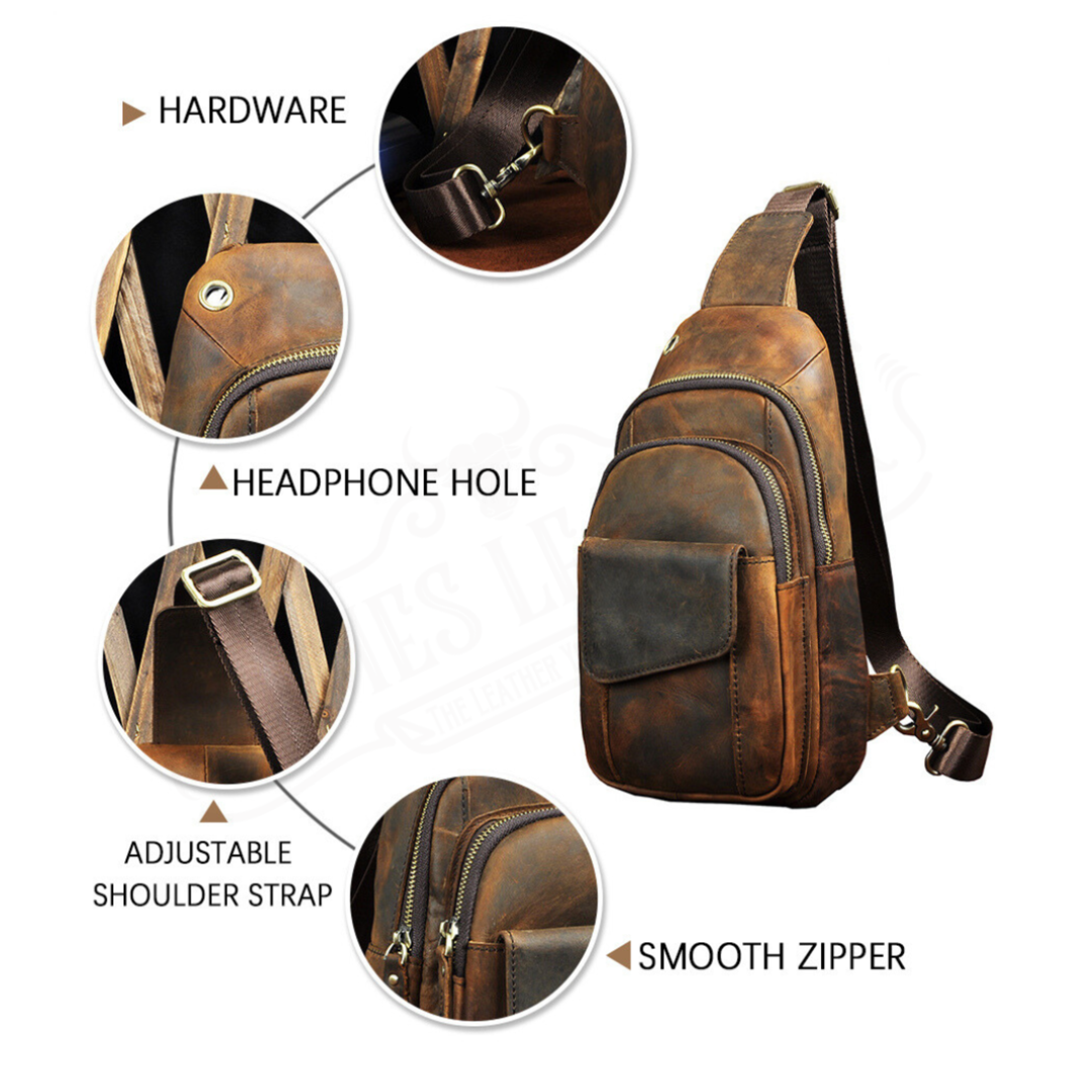 The Soren | Old-World Leather Sling Bag