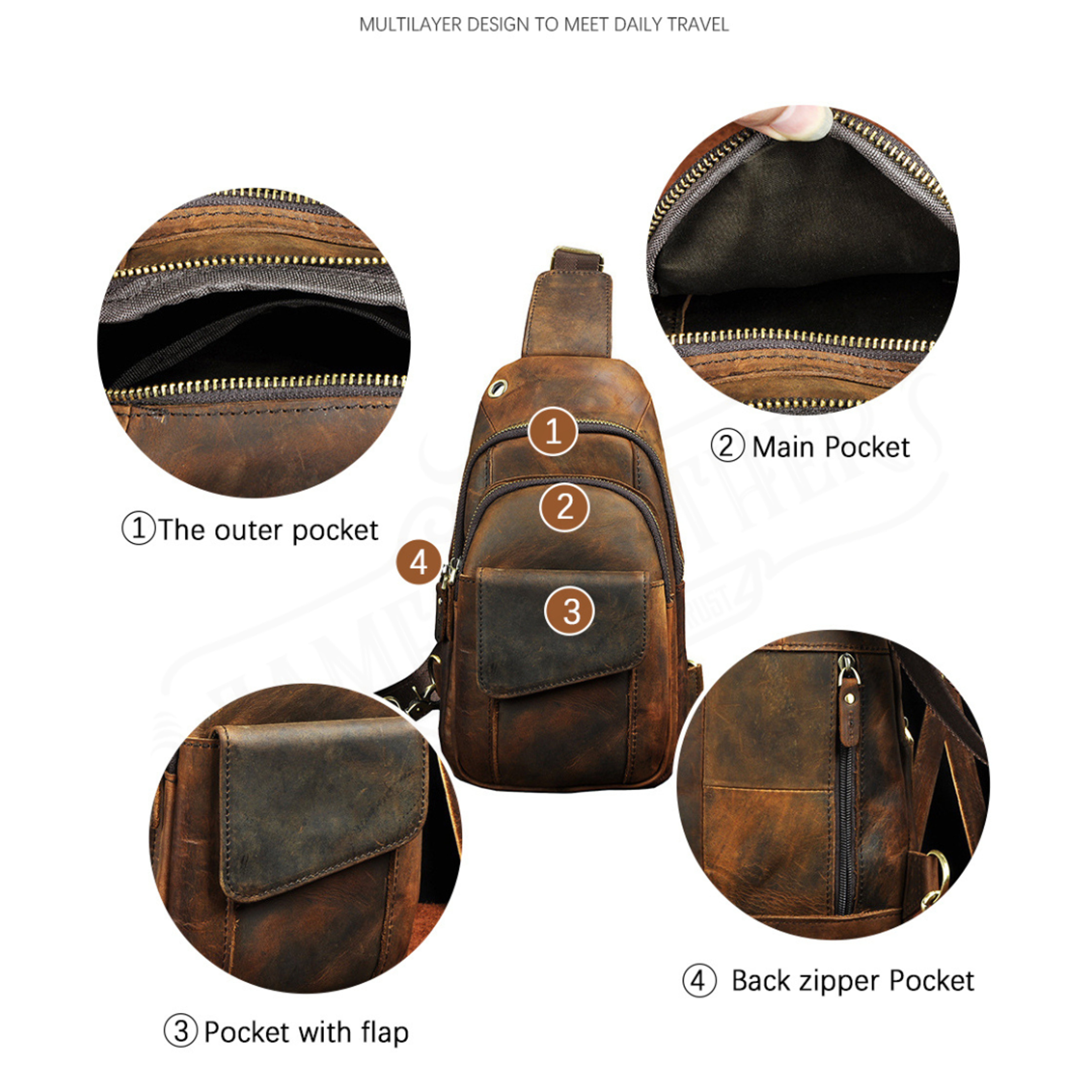 The Soren | Old-World Leather Sling Bag