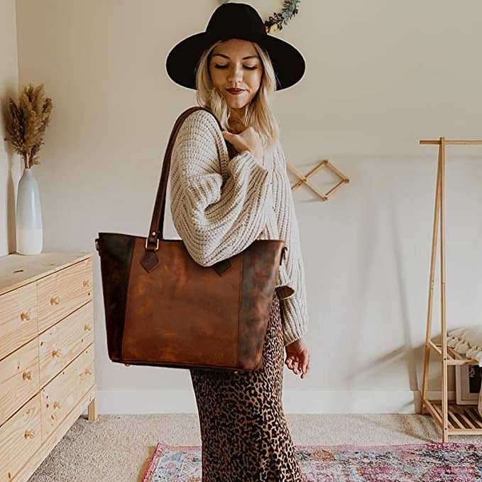 The Vespera | Full-Grain Leather Tote Bag