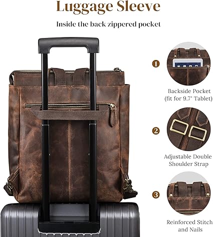 The Evander | Vintage-Inspired Leather Backpack