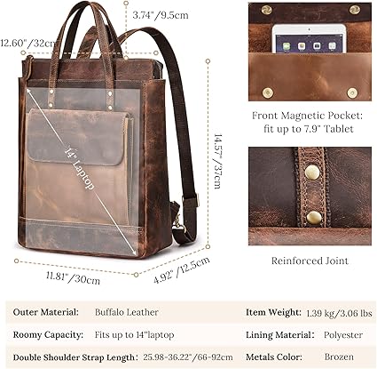 The Evander | Vintage-Inspired Leather Backpack