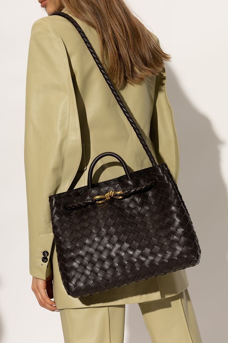 Luxe Weave Leather Tote Bag