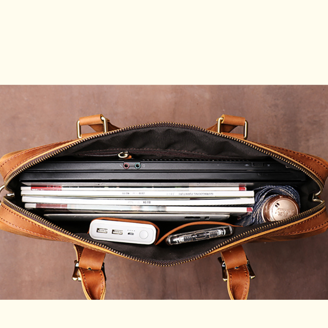 The Seralon | Signature Leather Laptop Bag