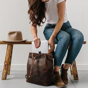 The Valmont | Buffalo Leather Backpack