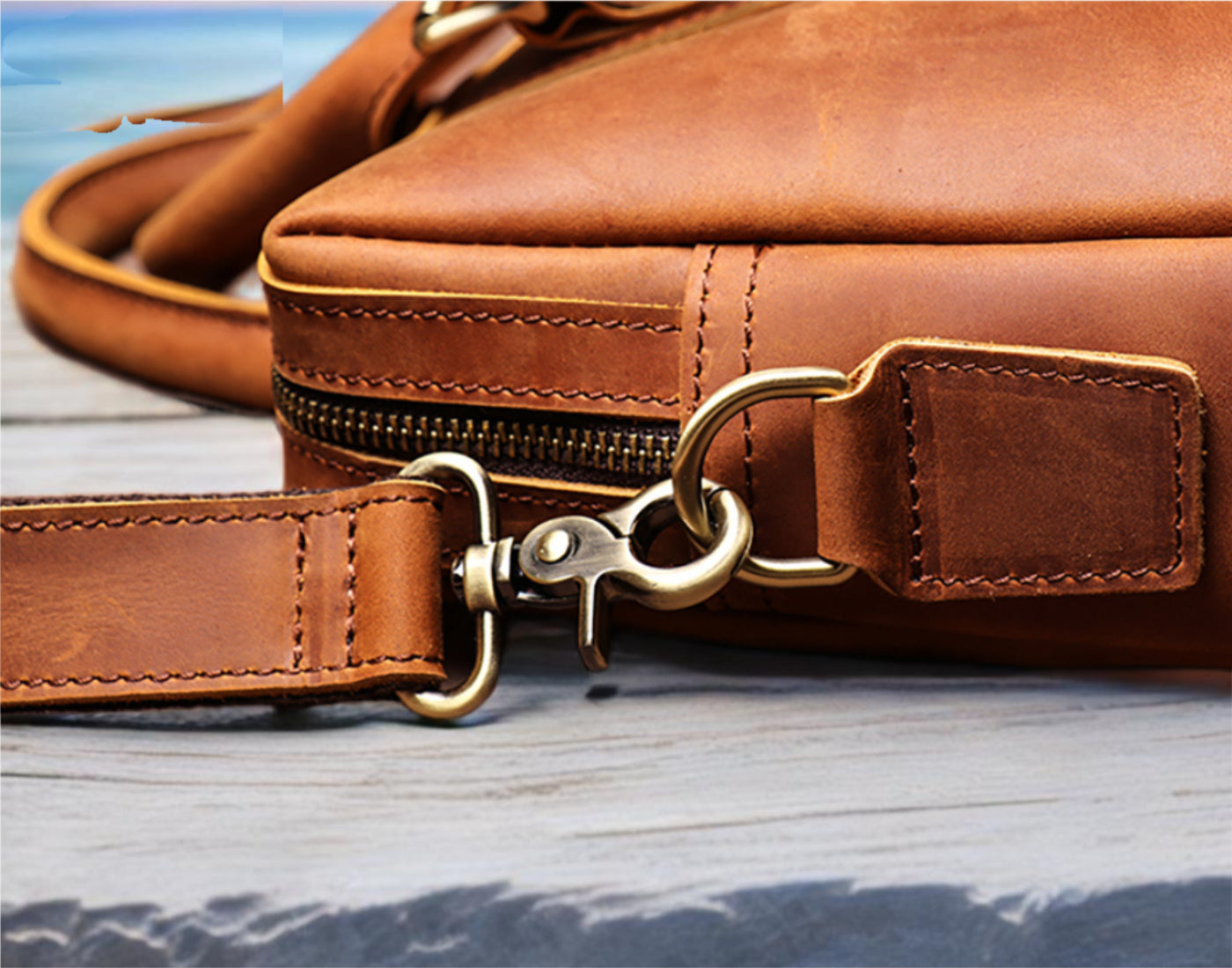 The Seralon | Signature Leather Laptop Bag