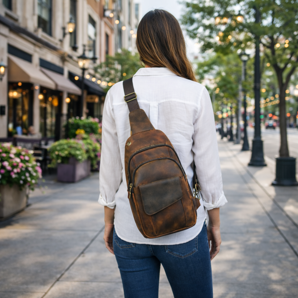 The Soren | Old-World Leather Sling Bag