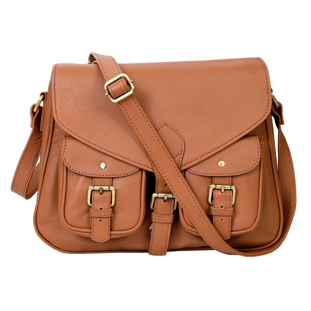 The Camellia | Luxe Leather Crossbody Bag