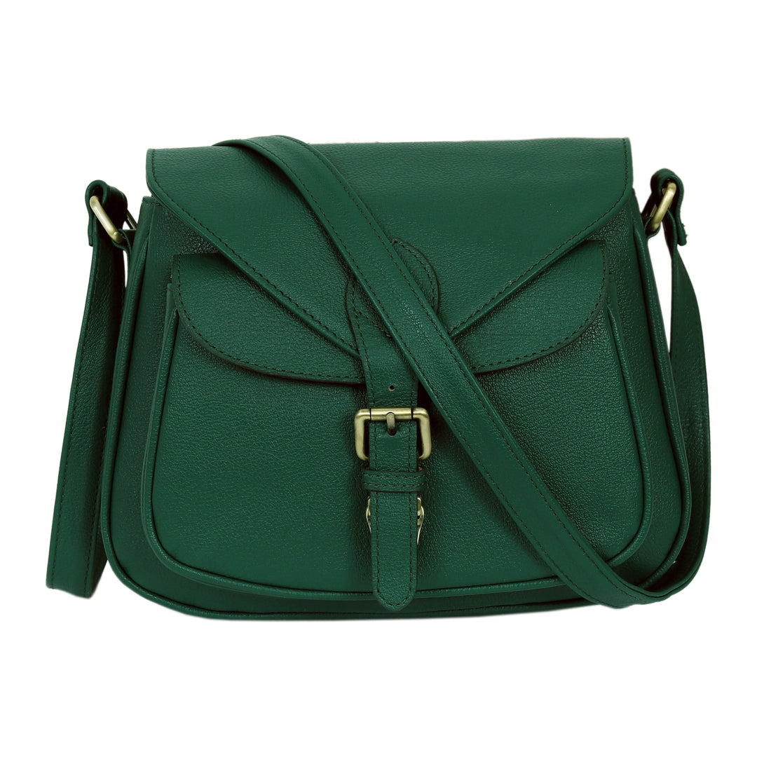 The Lioren | Emerald Leather Handbag