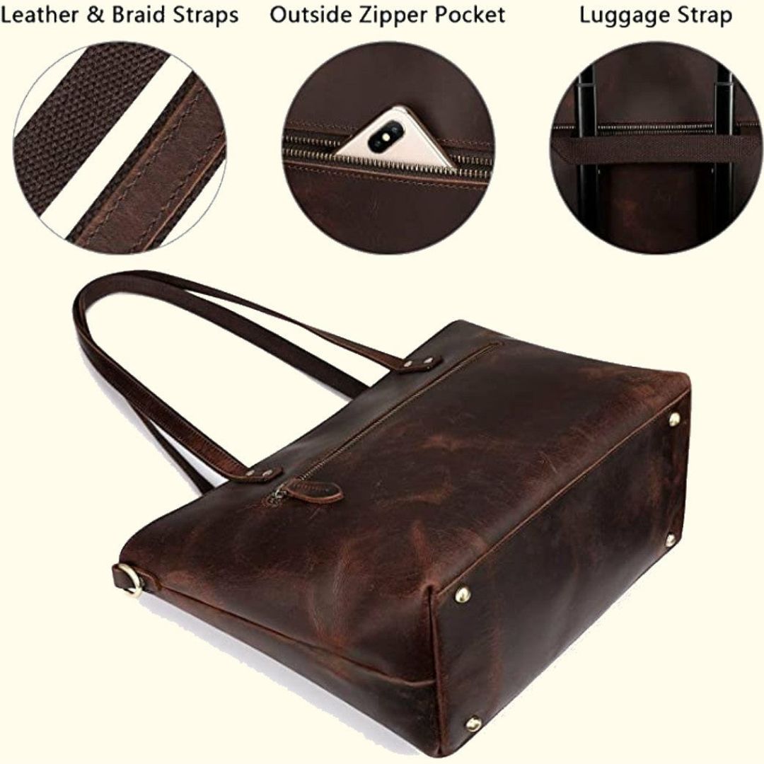 The Valeria | Classic Grain Leather Tote