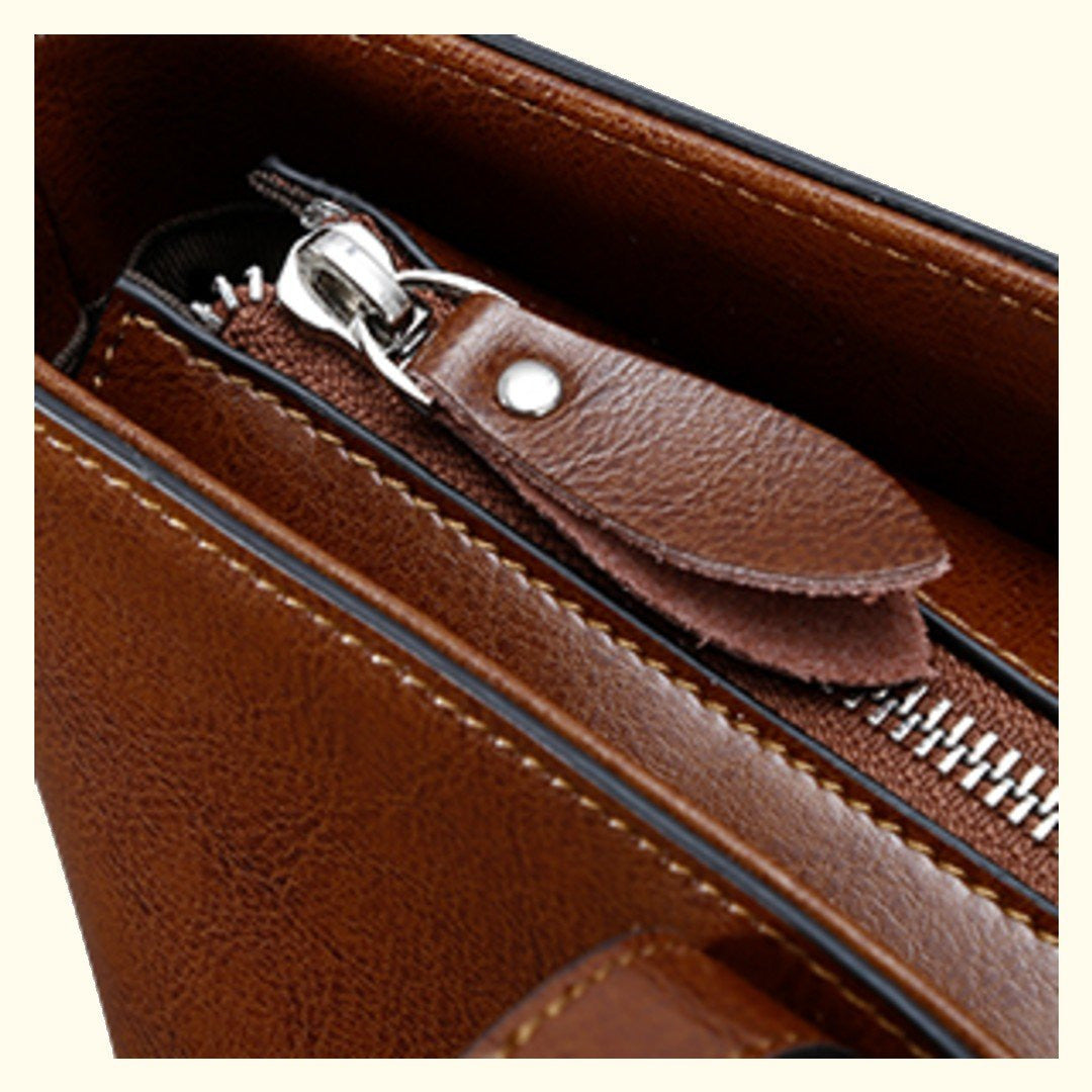 The Arabella | Chestnut Leather Tote Bag