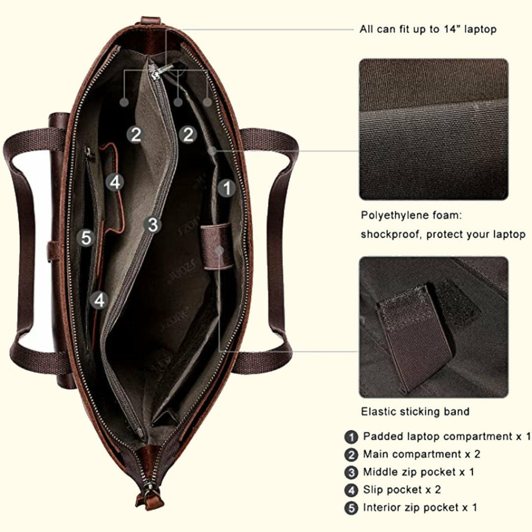 The Valeria | Classic Grain Leather Tote
