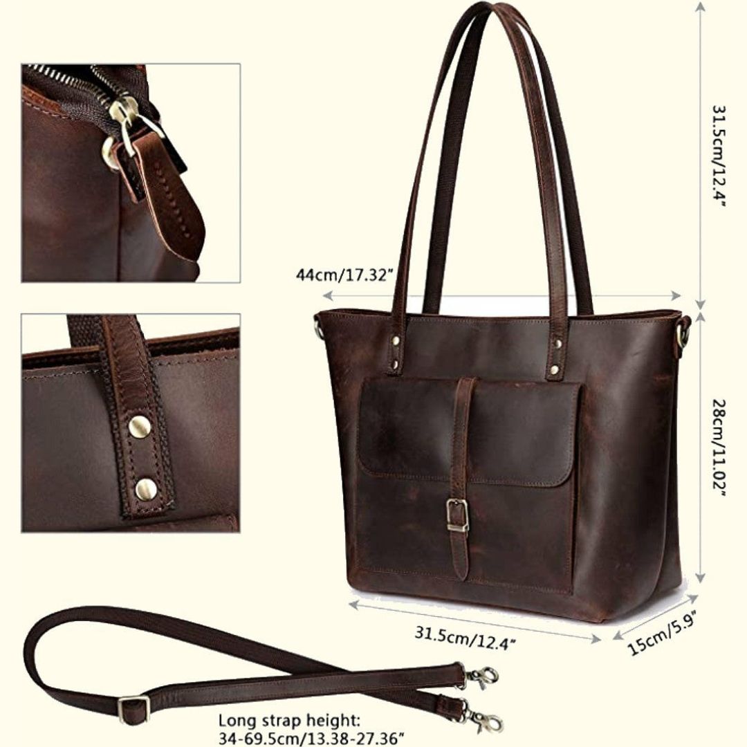 The Valeria | Classic Grain Leather Tote