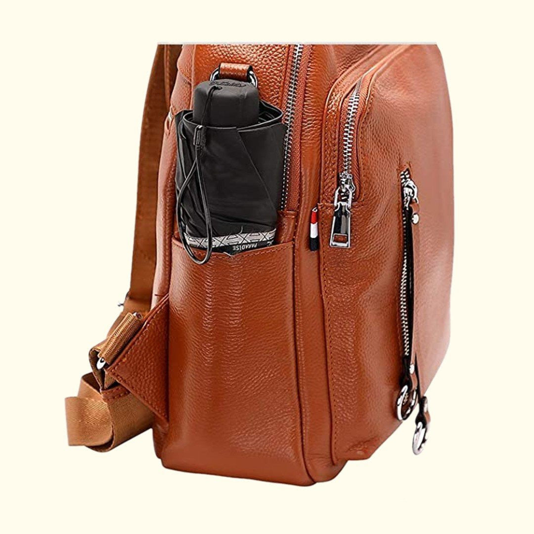 The Valenne | Refined Pebbled Leather Backpack