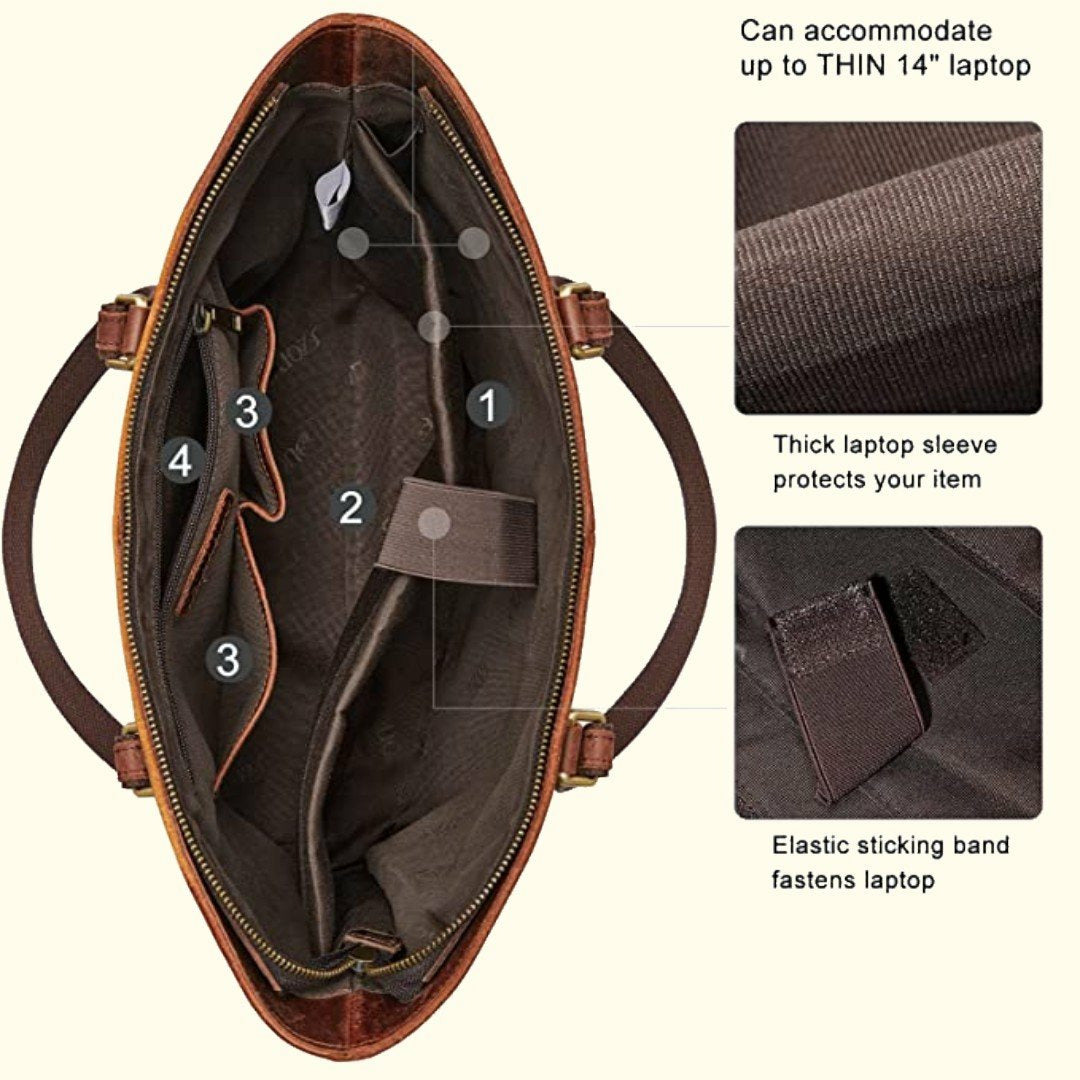 The Vespera | Full-Grain Leather Tote Bag