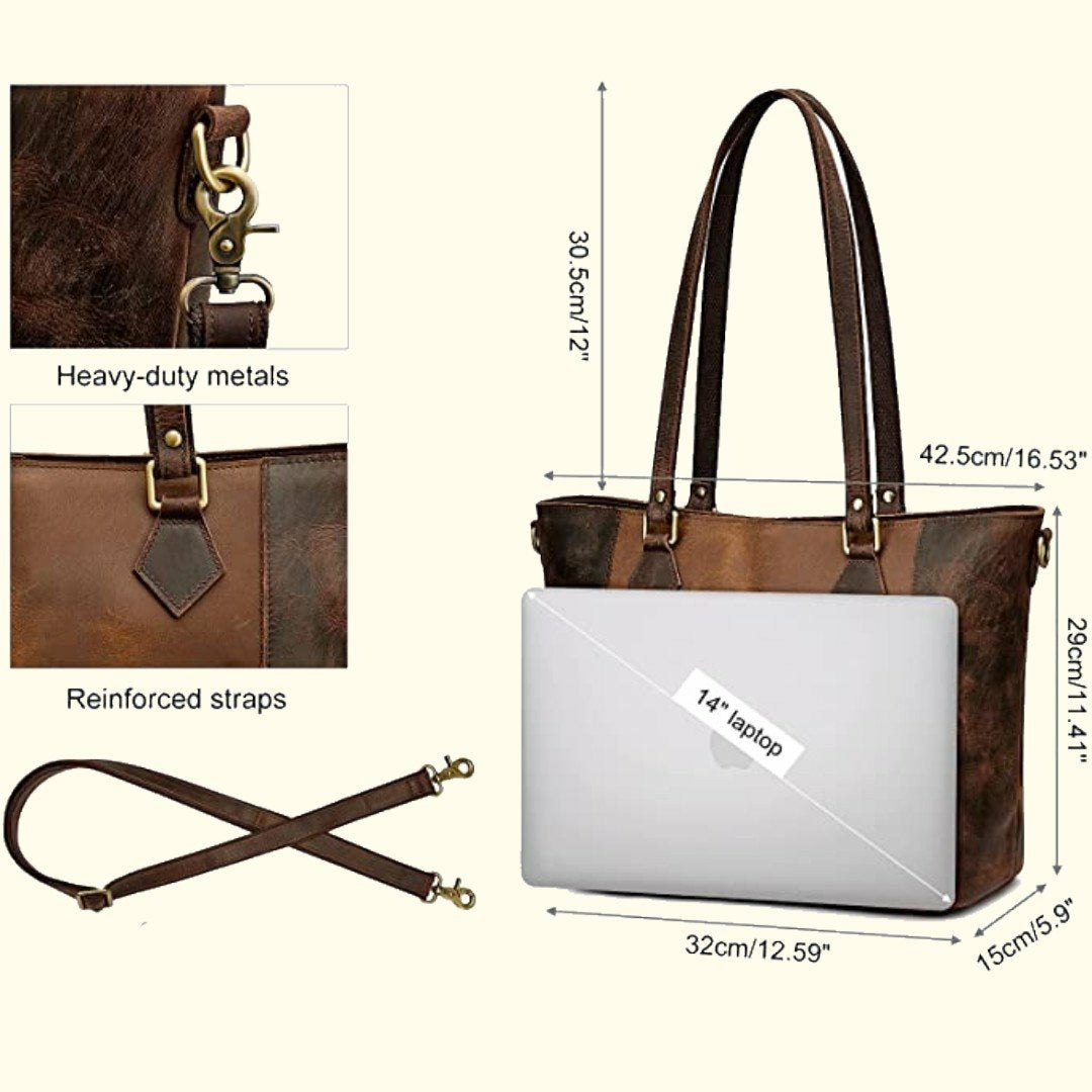 The Vespera | Full-Grain Leather Tote Bag