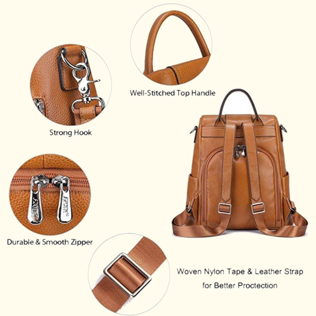 The Novira | Modern Leather Backpack