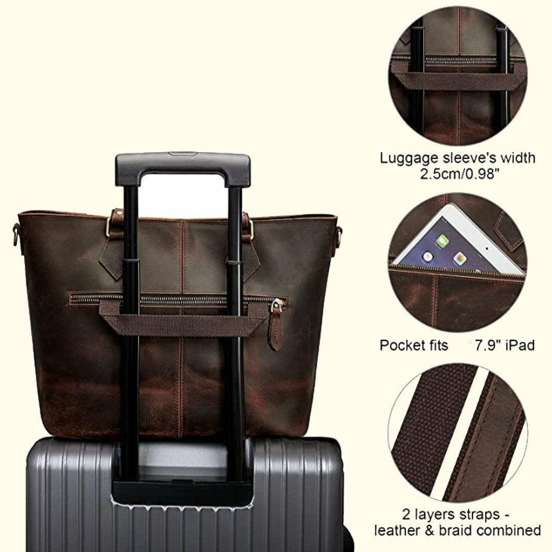 The Vespera | Full-Grain Leather Tote Bag