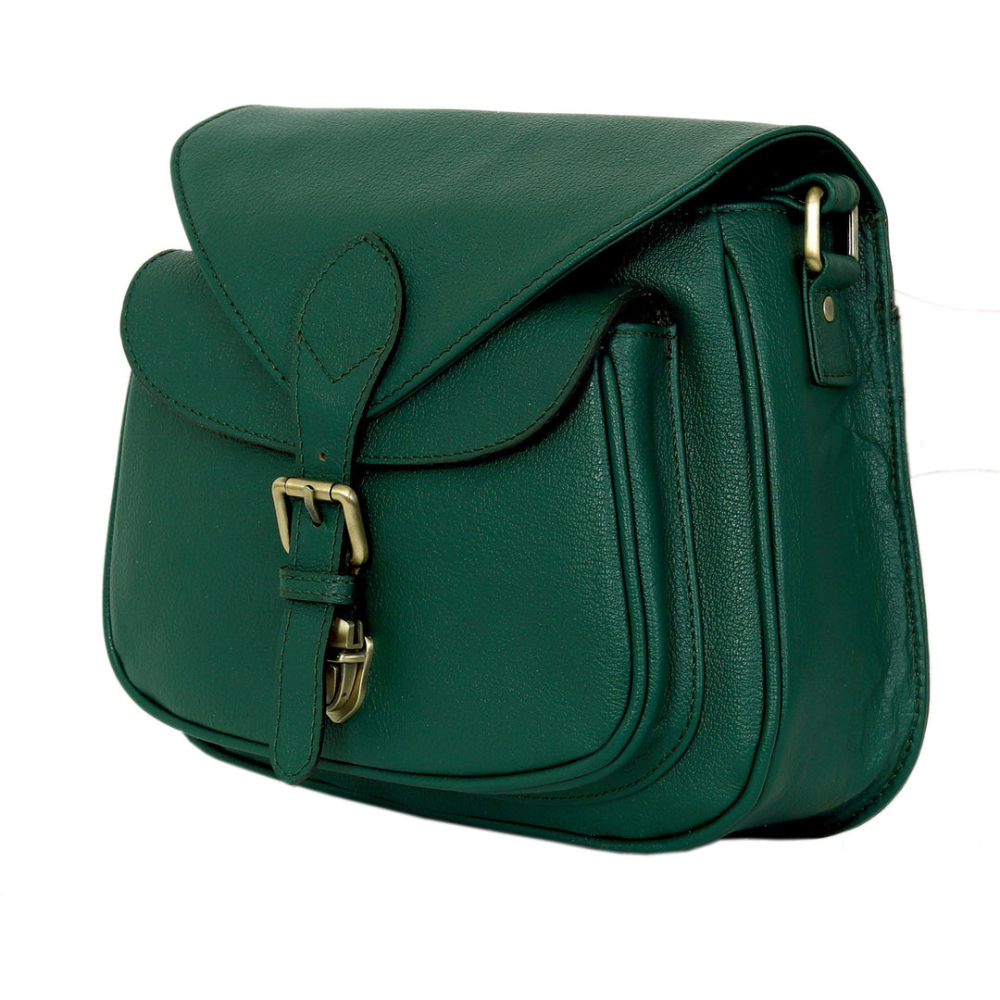 The Lioren | Emerald Leather Handbag