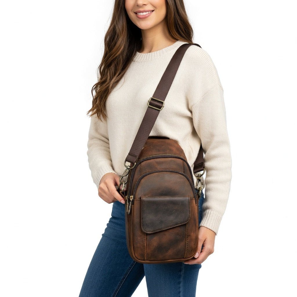 The Soren | Old-World Leather Sling Bag