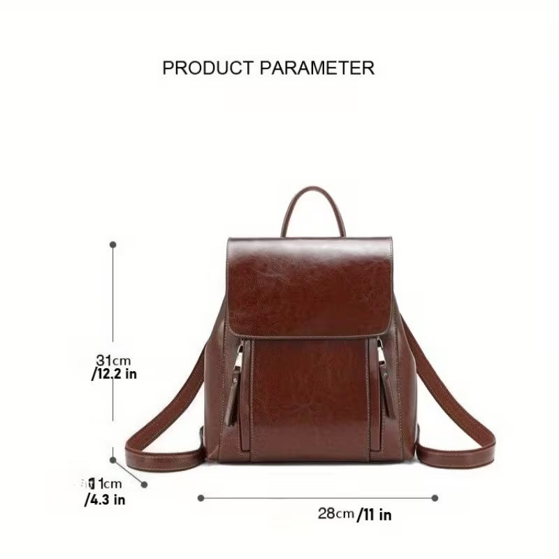 The Duclair | Premium Brown Leather Backpack