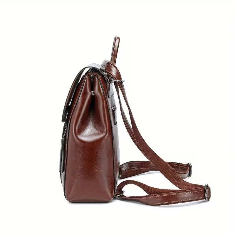 The Duclair | Premium Brown Leather Backpack