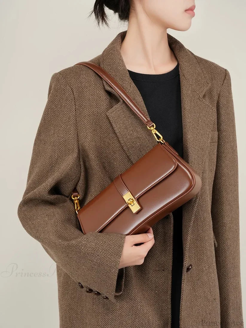 Elegant Brown Shoulder Bag